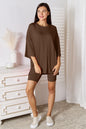 Basic Bae Soft Three-Quarter Sleeve Top and Shorts Set