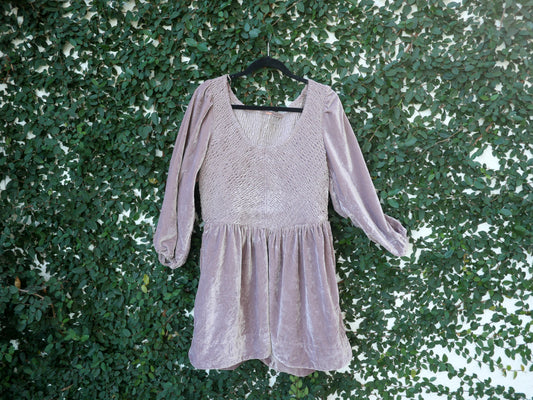 Free People Velvet Dress in Mauve Size Large