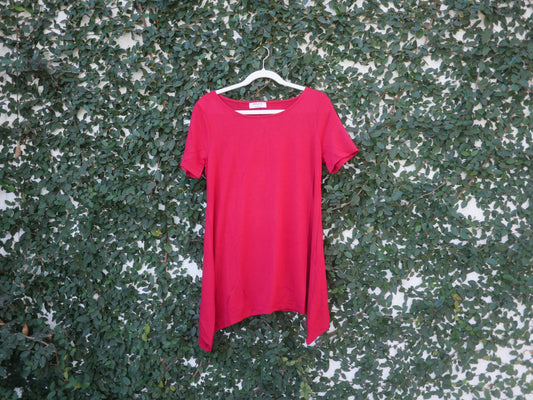 Zenana Shark Bite Tee, Red