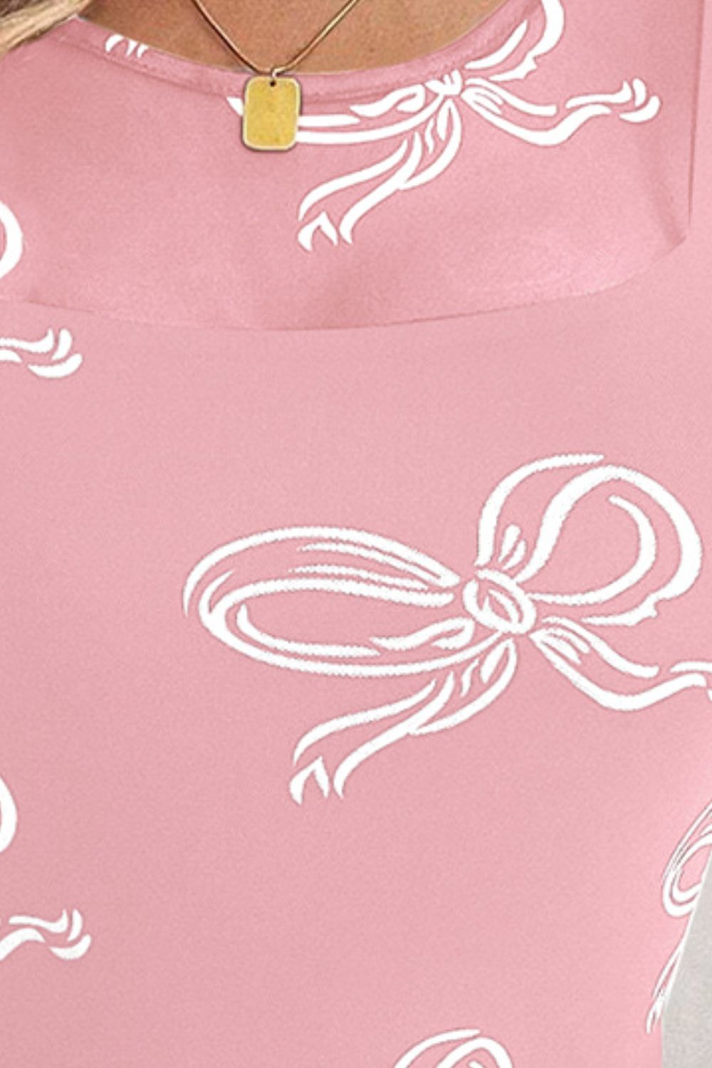 The Anita Pink Bow Top